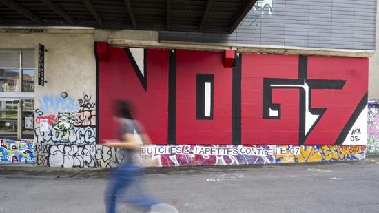 In Genf regt sich bereits jetzt Widerstand gegen den Gipfel: Graffito am Kulturzentrum L'Usine. (Archivbild) In Genf regt sich bereits jetzt Widerstand gegen den Gipfel: Graffito am Kulturzentrum L'Usine. (Archivbild)