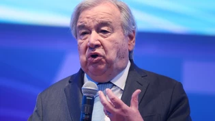 UN-Generalsekretär Antonio Guterres spricht auf der Veranstaltung «Water Forward - Driving Jobs and Prosperity» während der Frühjahrstagung von Weltbank und IWF am Hauptsitz des IWF in Washington. Foto: Gent Shkullaku/ZUMA Press Wire/dpa UN-Generalsekretär Antonio Guterres spricht auf der Veranstaltung «Water Forward - Driving Jobs and Prosperity» während der Frühjahrstagung von Weltbank und IWF am Hauptsitz des IWF in Washington. Foto: Gent Shkullaku/ZUMA Press Wire/dpa