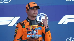 Freut sich über die Pole-Position für das Sprintrennen in Miami: Weltmeister Lando Norris Freut sich über die Pole-Position für das Sprintrennen in Miami: Weltmeister Lando Norris